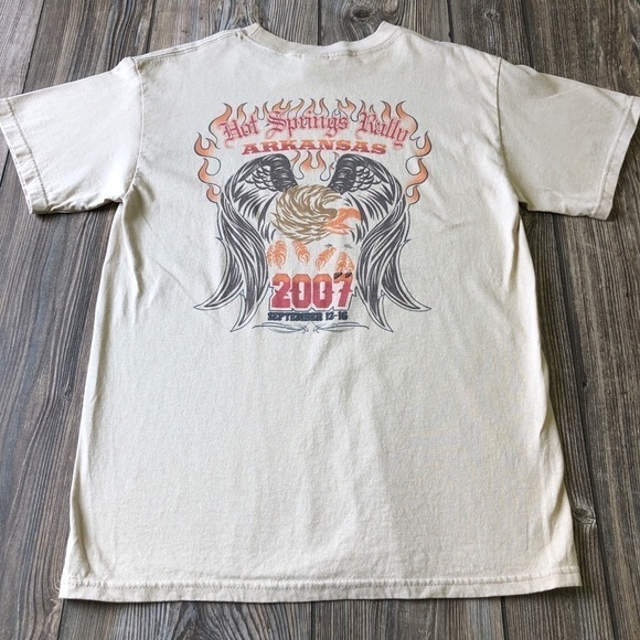 HOT Springs Rally Arkansas Tan Medium Tee Shirt - Picture 4 of 6